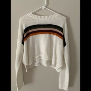 Striped Cropped Forever 21 Sweater